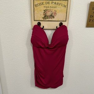 Bebe Strapless Fuchsia Top - L